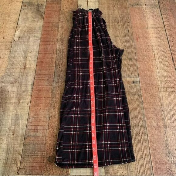 White fawn girls size medium black white red plaid wide leg pants - Picture 11 of 11
